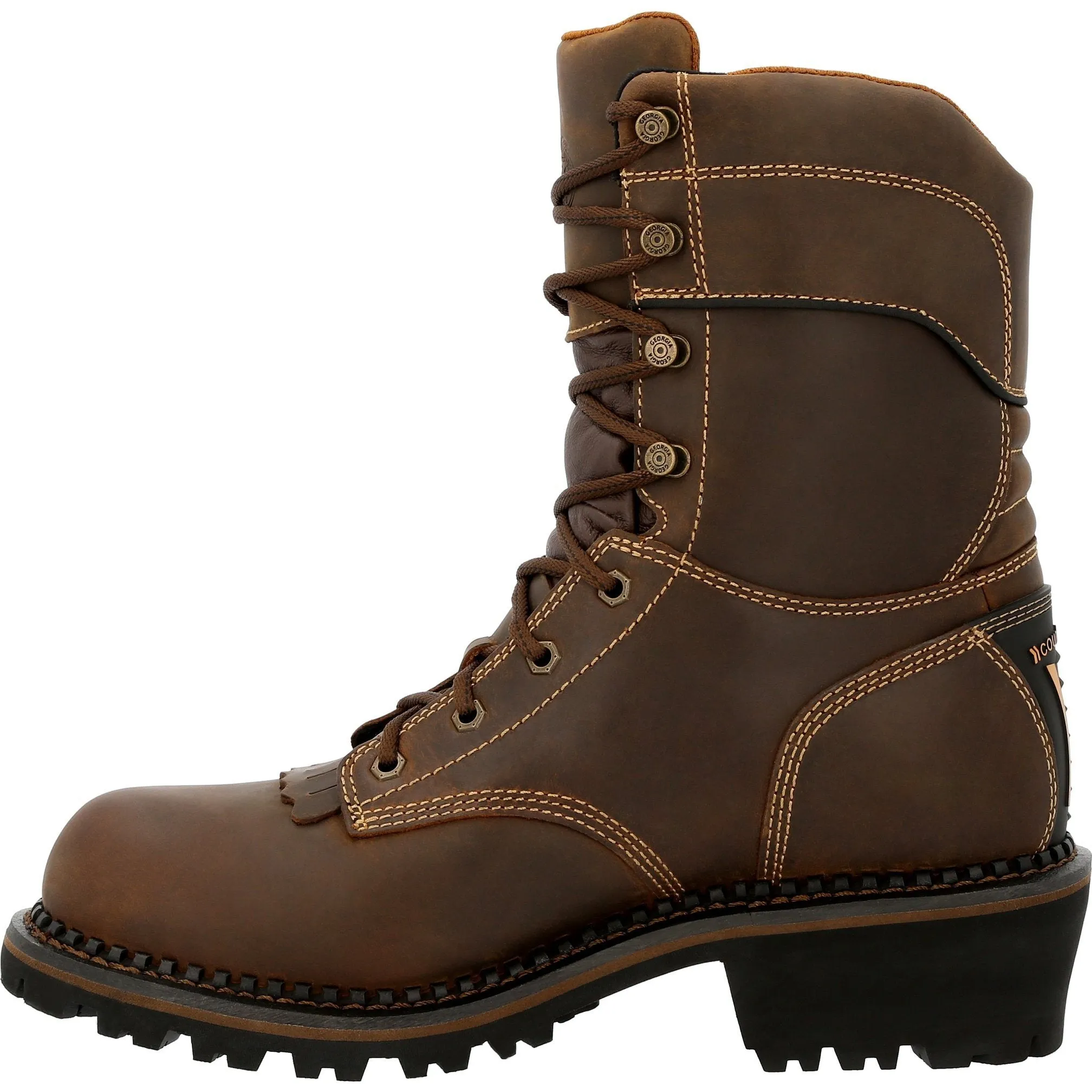 Georgia Men's AMP LT Logger 9" Comp Toe WP 600G Ins Work Boot- GB00491