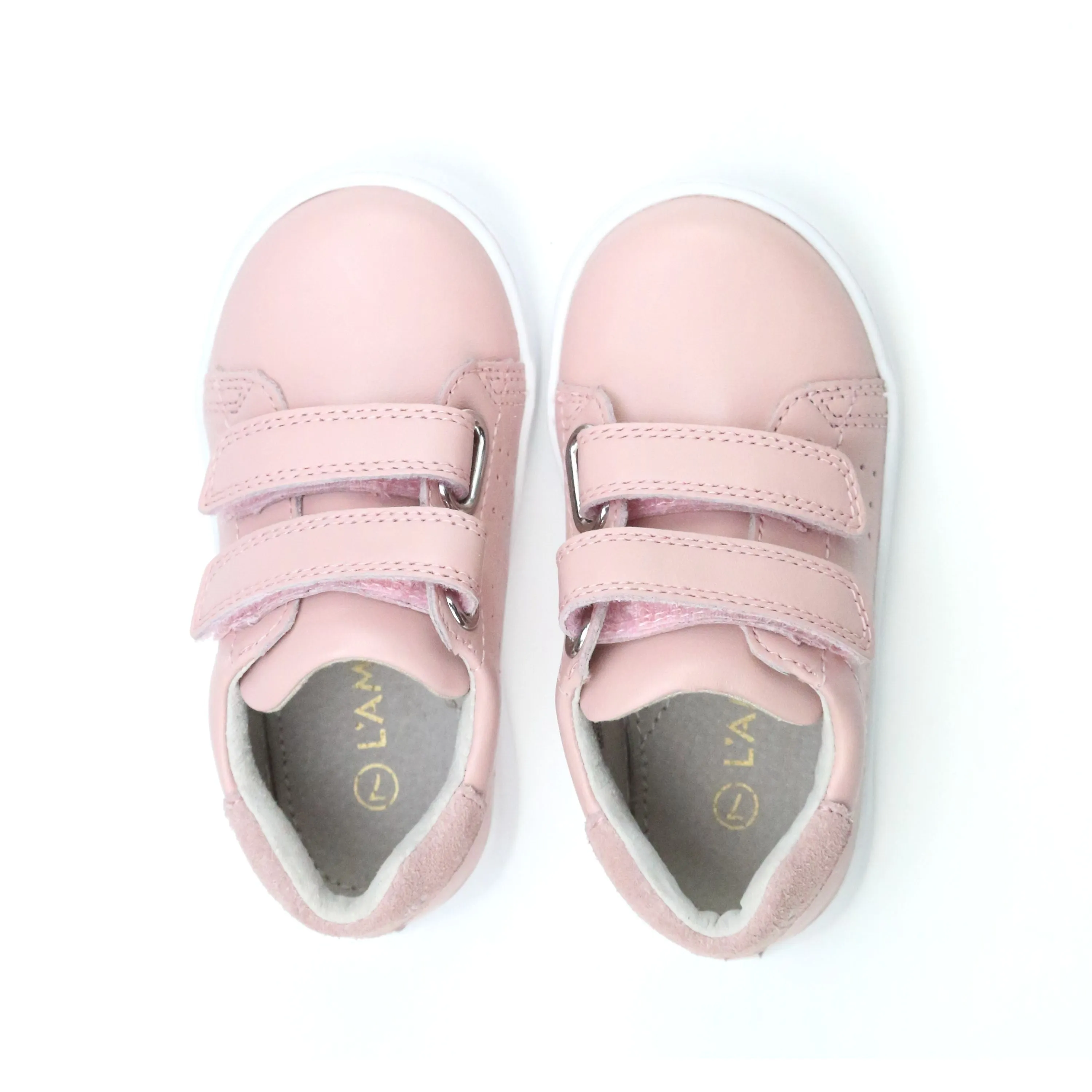 Girls Kenzie Double Velcro Sweetheart Leather Sneaker