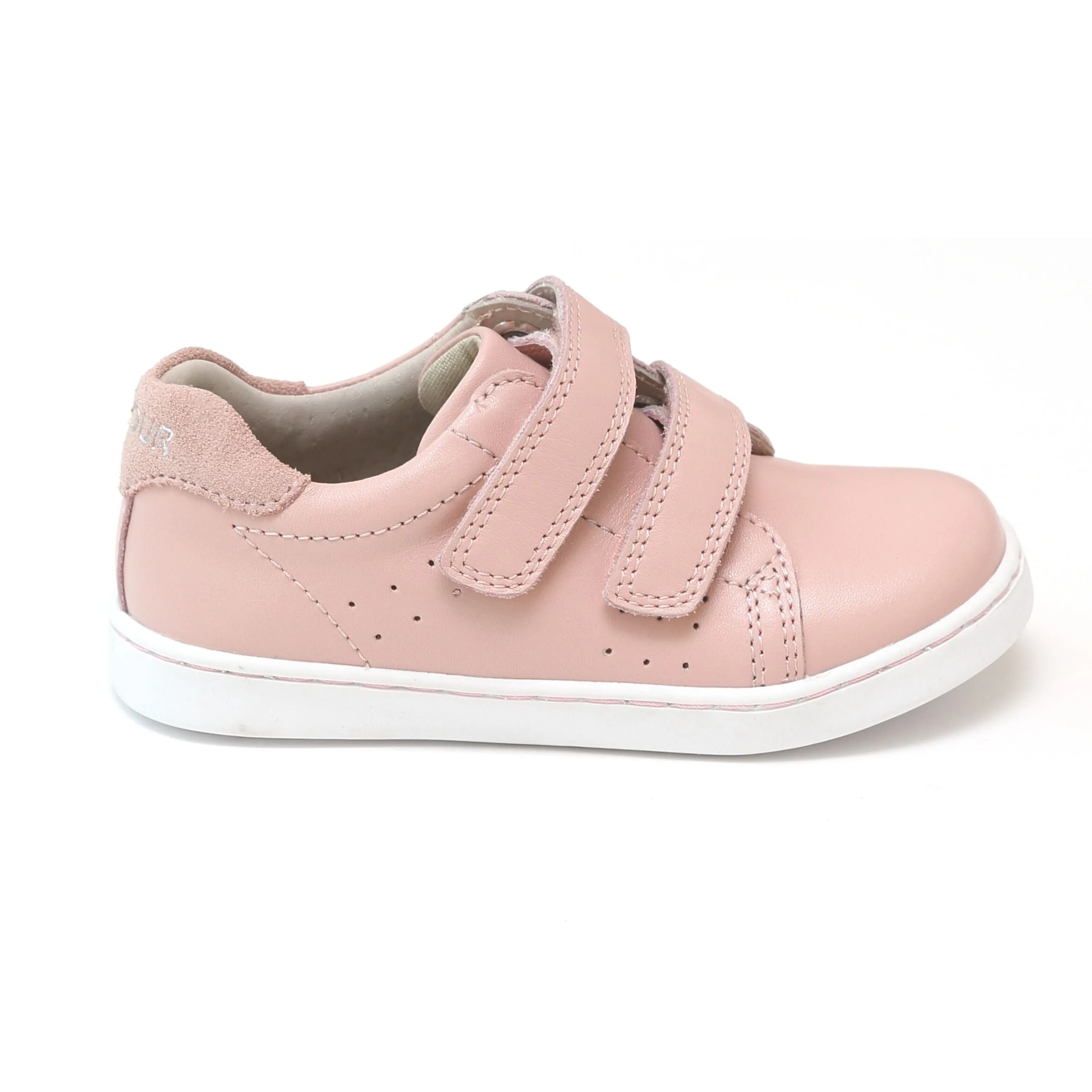 Girls Kenzie Double Velcro Sweetheart Leather Sneaker