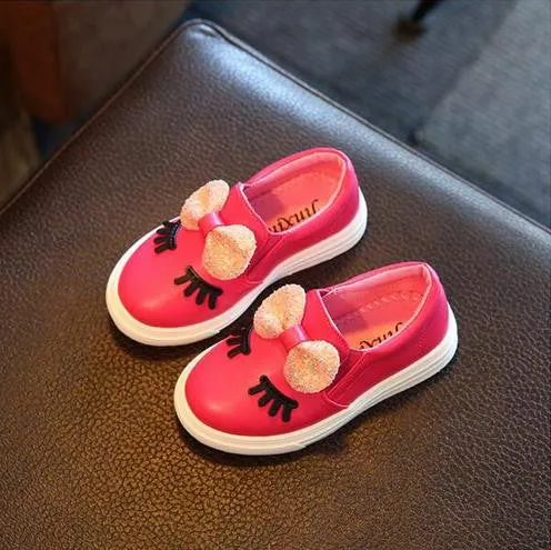 Girls sneakers spring 2017 new toddler children's baby white bowknot glitter casual soft flat shoes kids chaussure enfant 908