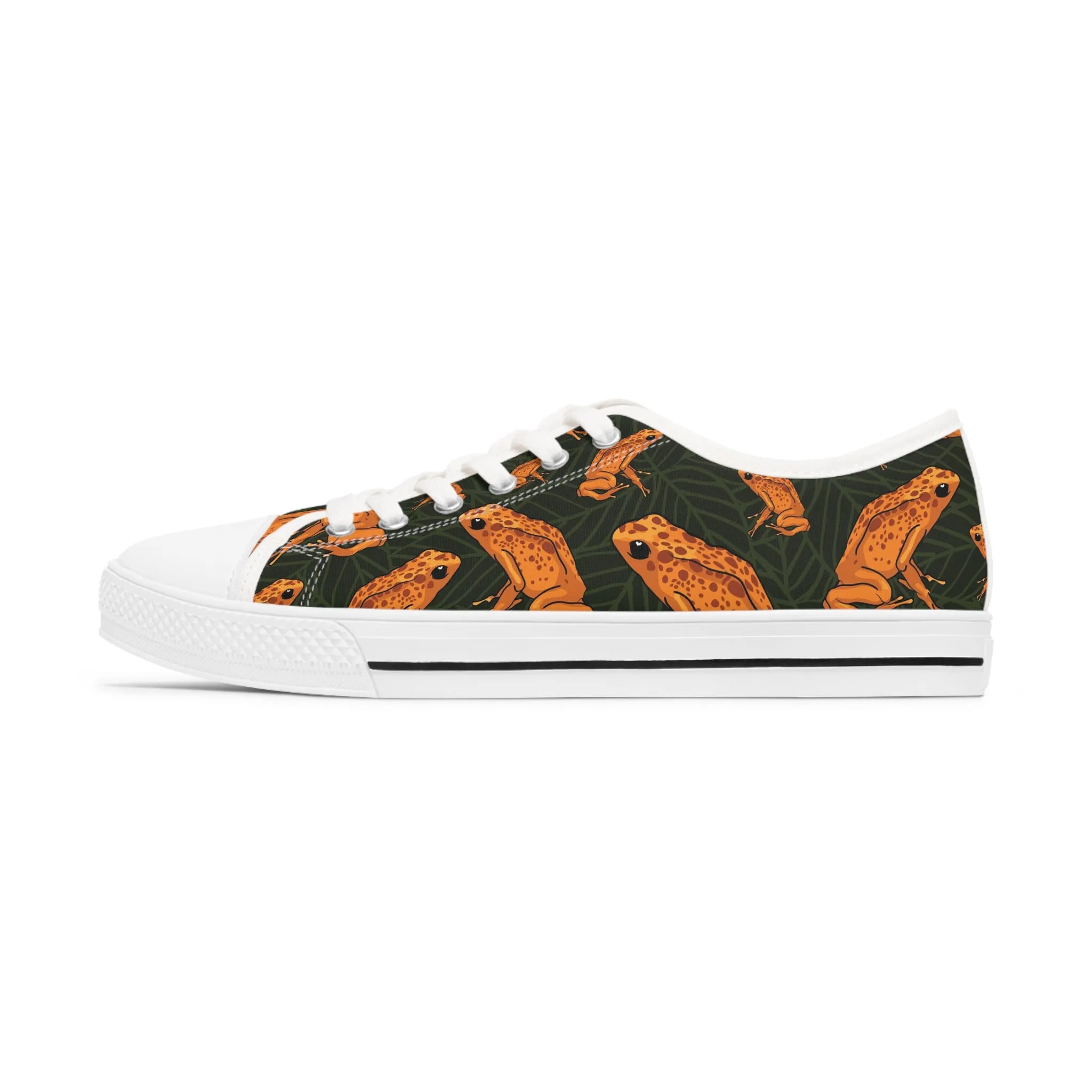 Golden Poison Dart Frog Women's Low Top Sneakers