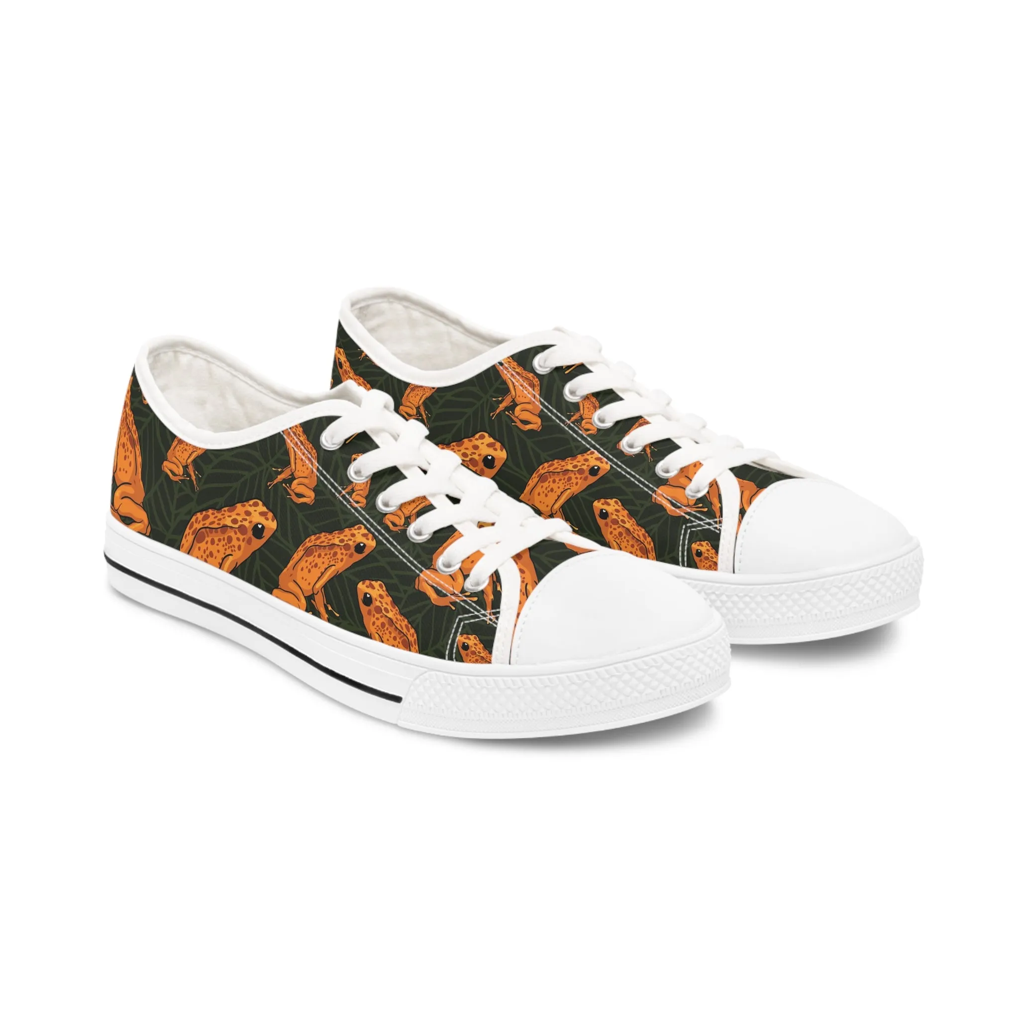 Golden Poison Dart Frog Women's Low Top Sneakers