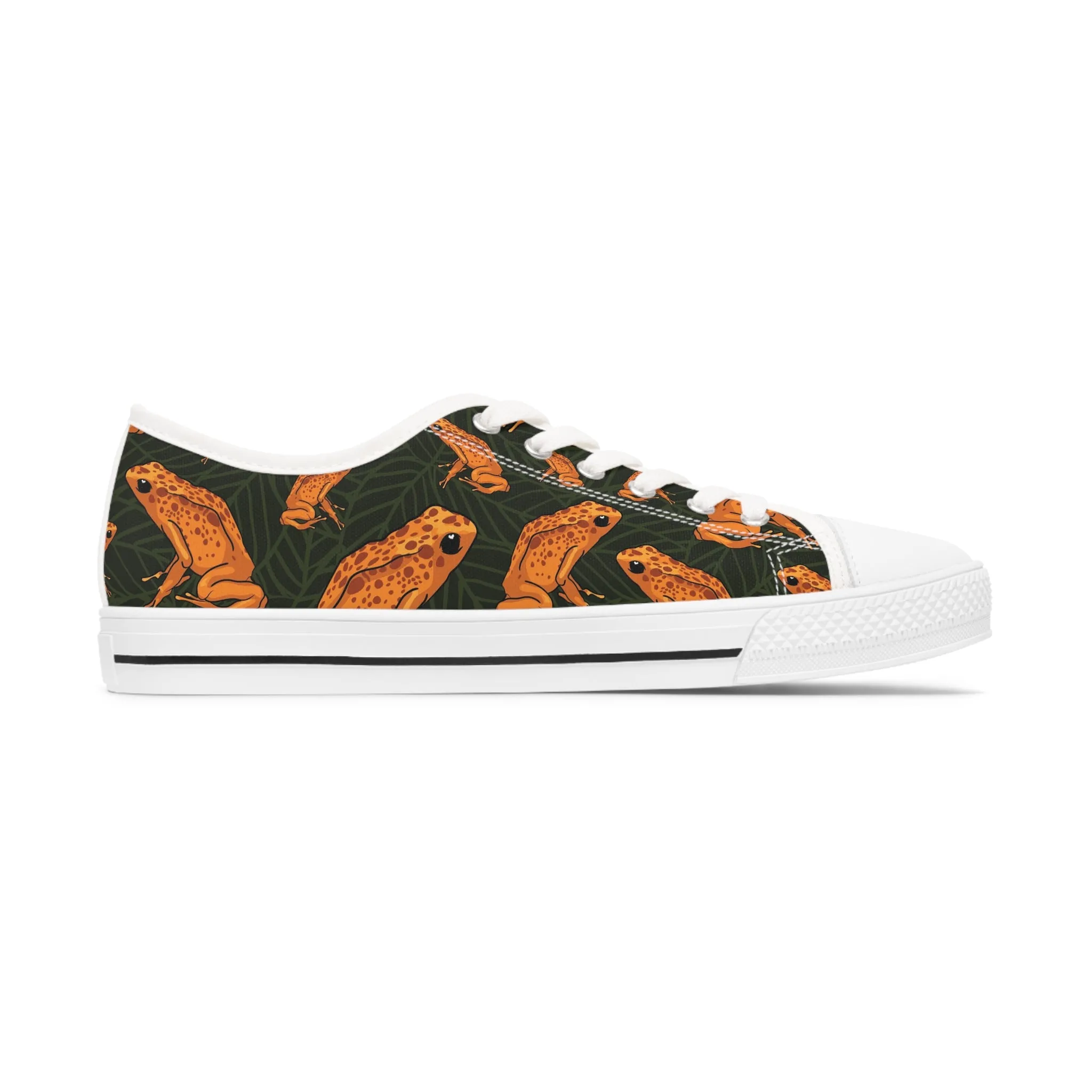 Golden Poison Dart Frog Women's Low Top Sneakers