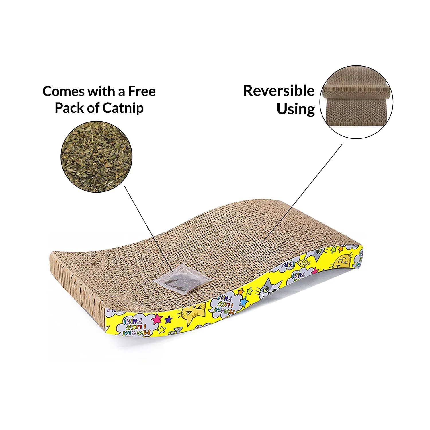 Goofy Tails Recycled Paper S-Shaped Cat Scratching Pad