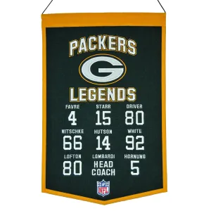 Green Bay Packers 21" x 14" Legends Banner