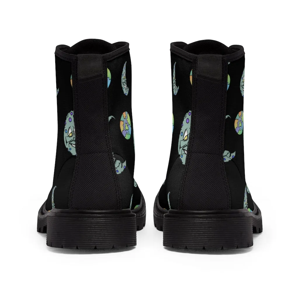 Green Moon Women's Canvas Boots