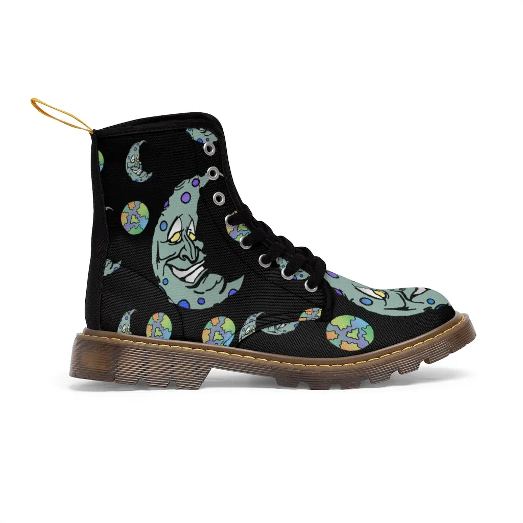 Green Moon Women's Canvas Boots