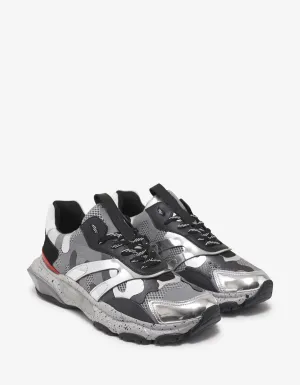 Grey & Silver Camo Bounce Trainers