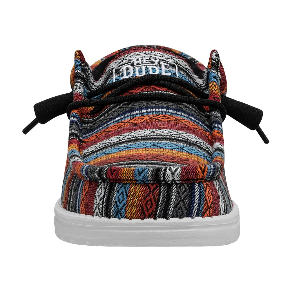 Hey Dude Wally Serape Desert Horizon Men's Slip On Organic Cotton Canvas Shoes