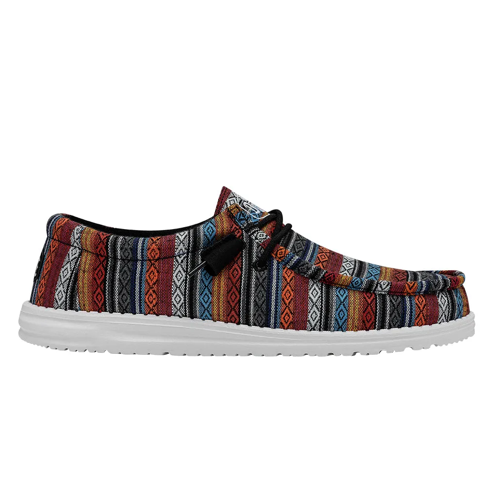 Hey Dude Wally Serape Desert Horizon Men's Slip On Organic Cotton Canvas Shoes