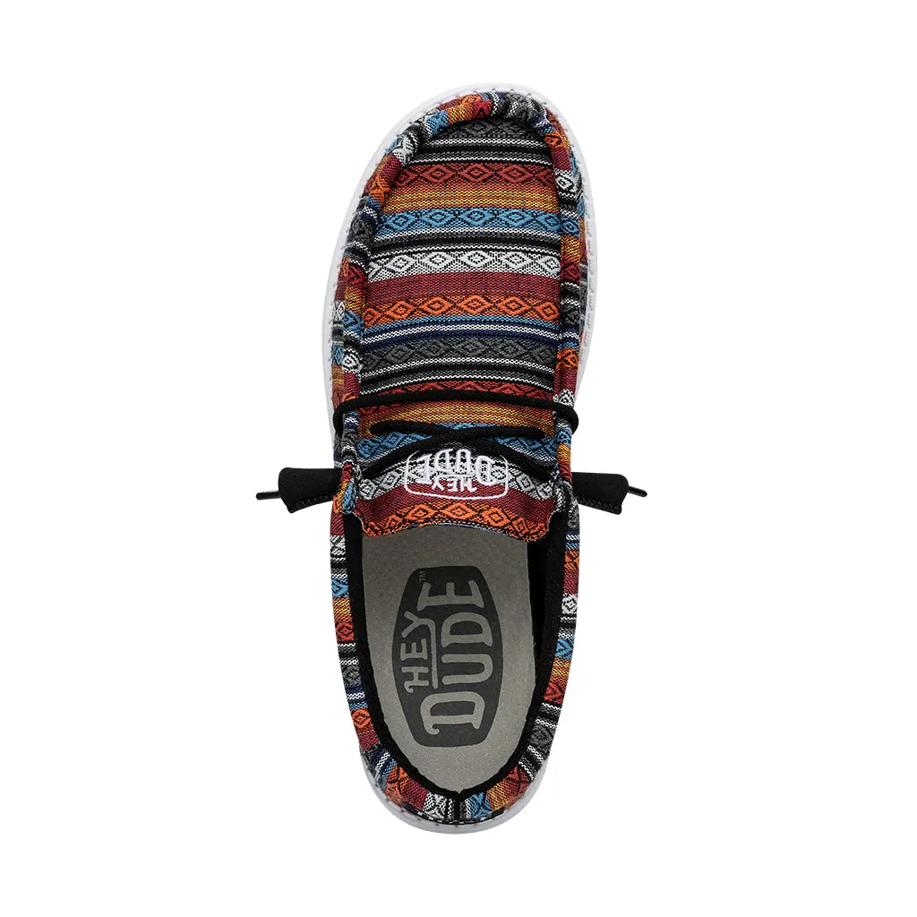 Hey Dude Wally Serape Desert Horizon Men's Slip On Organic Cotton Canvas Shoes