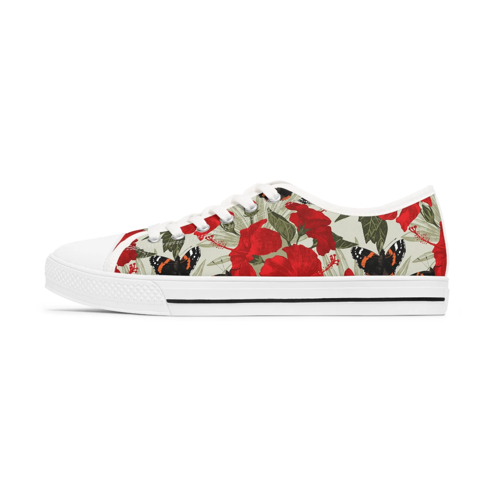 Hibiscus Women's Low Top Sneakers