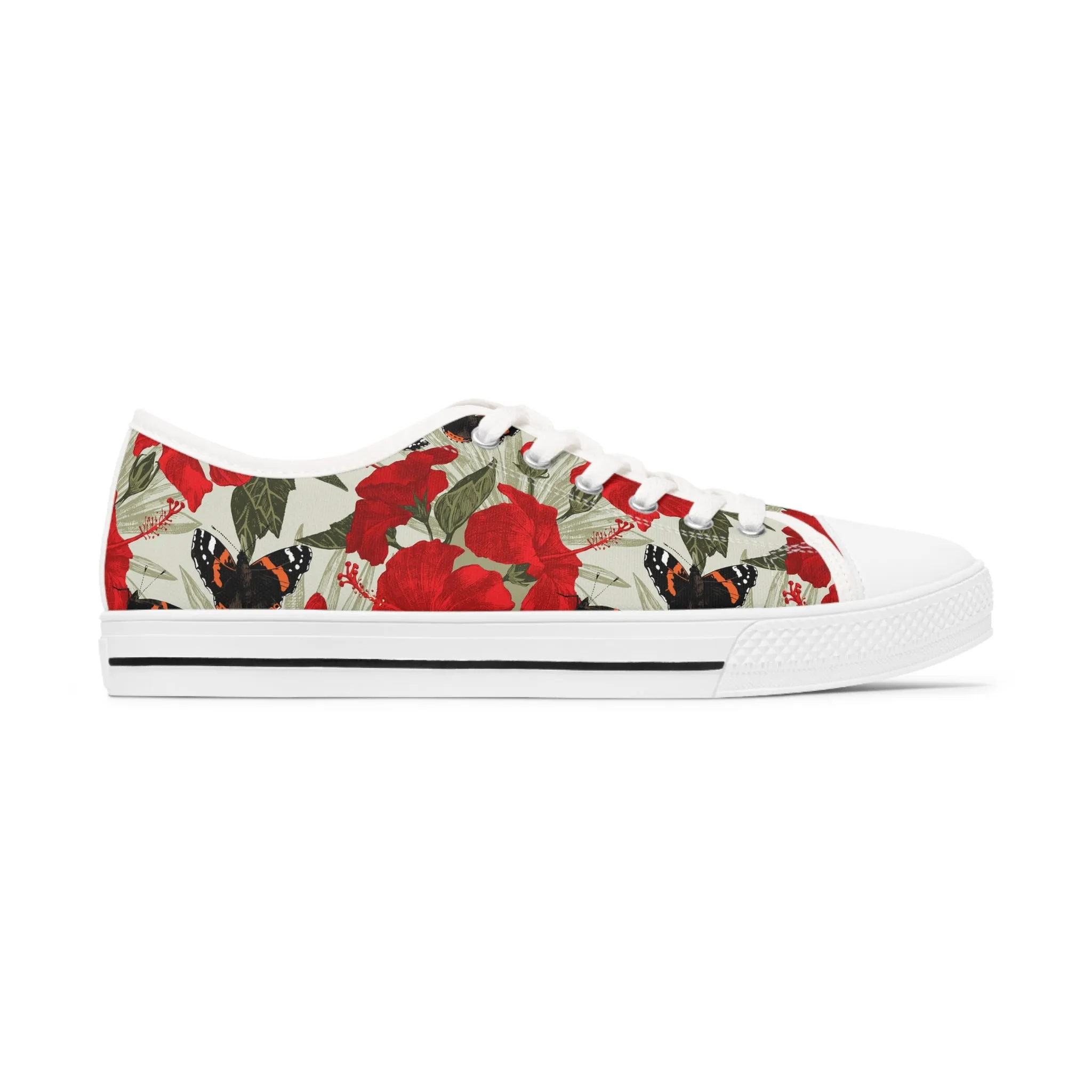 Hibiscus Women's Low Top Sneakers