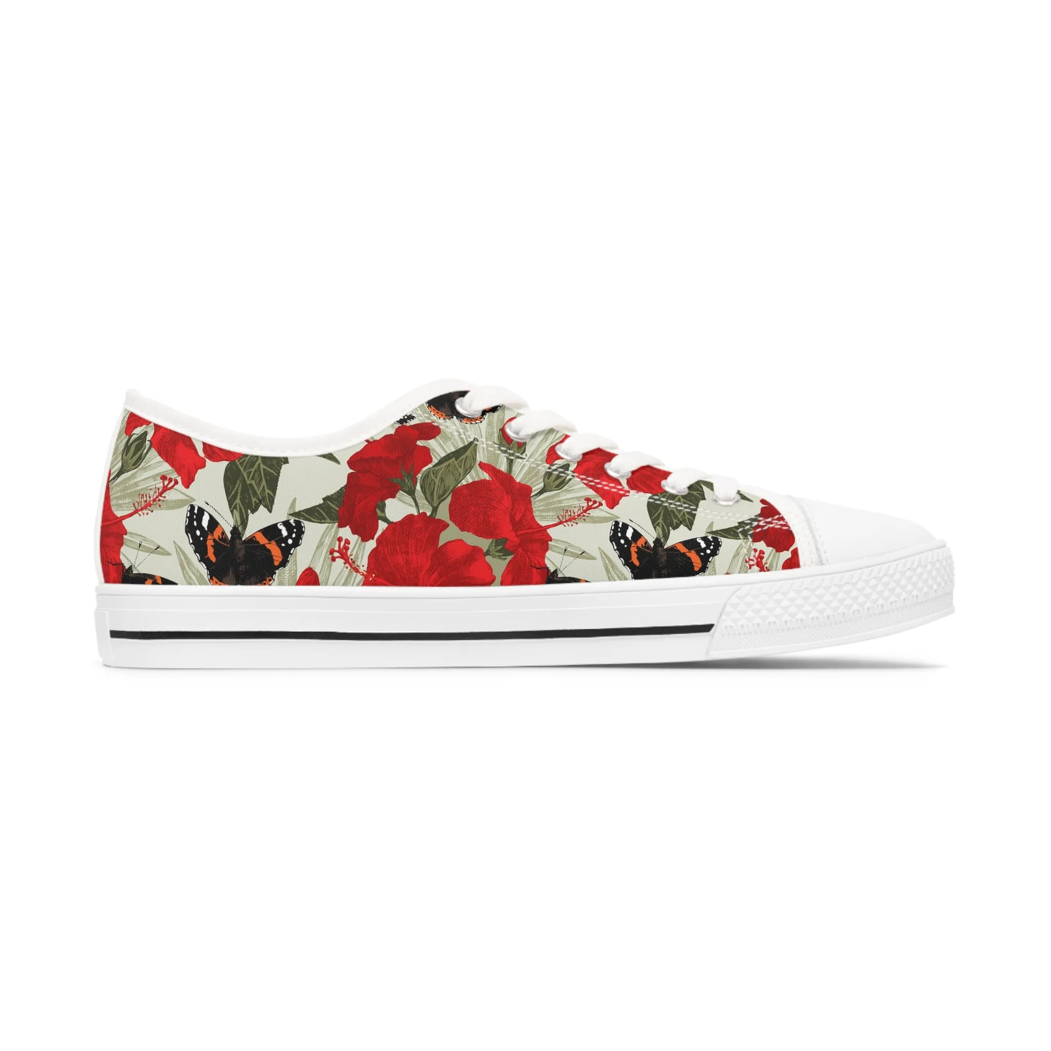 Hibiscus Women's Low Top Sneakers