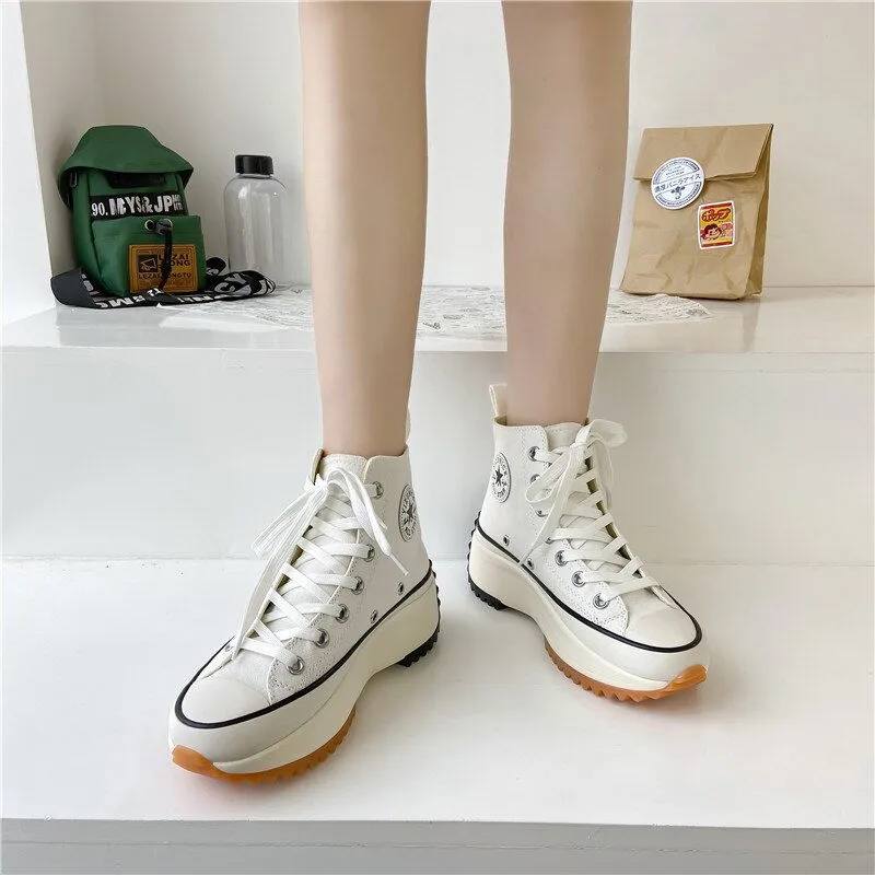 High Top Canvas Super High Platform Sneakers