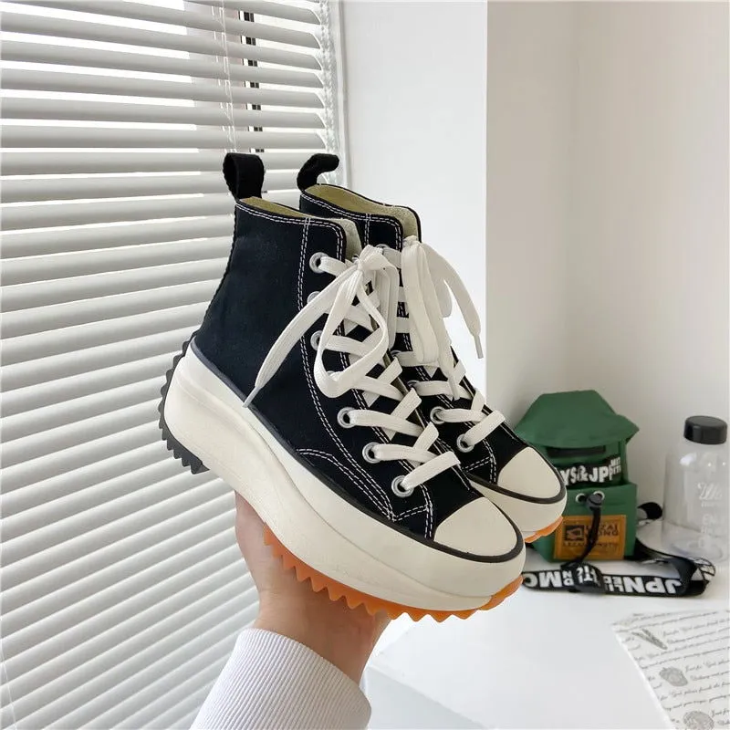 High Top Canvas Super High Platform Sneakers