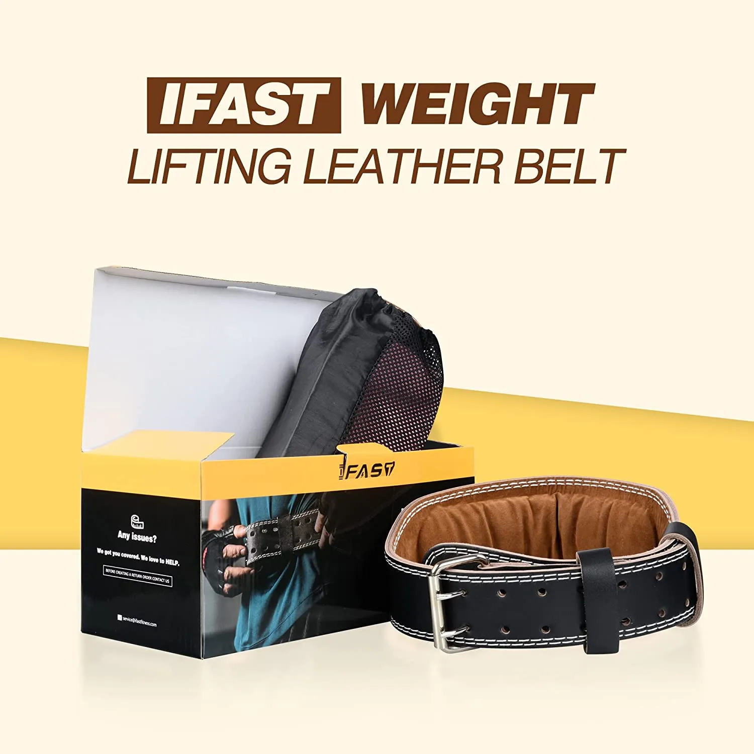 IFAST Leather Weight Lifting Belt