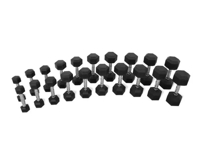 ISF Rubber Hex Dumbbells Pairs