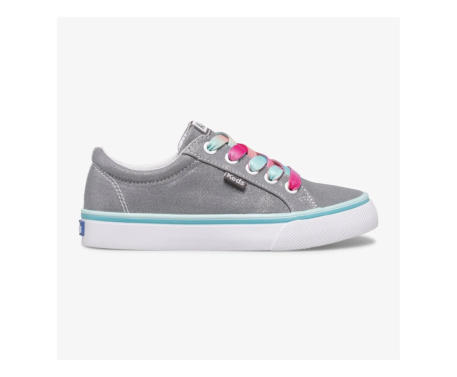 Jump Kick Kid's Lace Sneaker - Grey Canvas