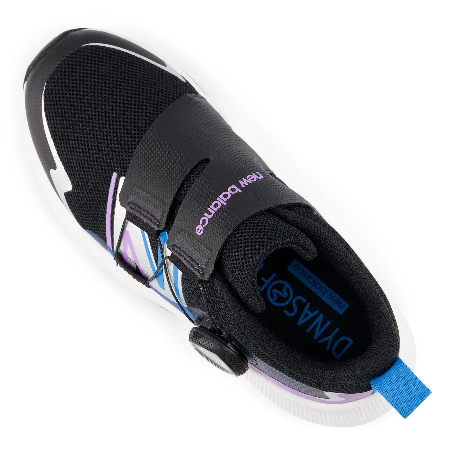 KIDS DYNASOFT REVEAL V4 PRESCHOOL - PW4 BLACK WITH PURPLE FADE AND SPICE BLUE