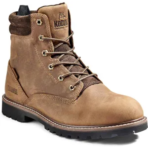 Kodiak Men's Mckinney 6" WP Slip Resist Safety Work Boot -Brown- 4TDQBN