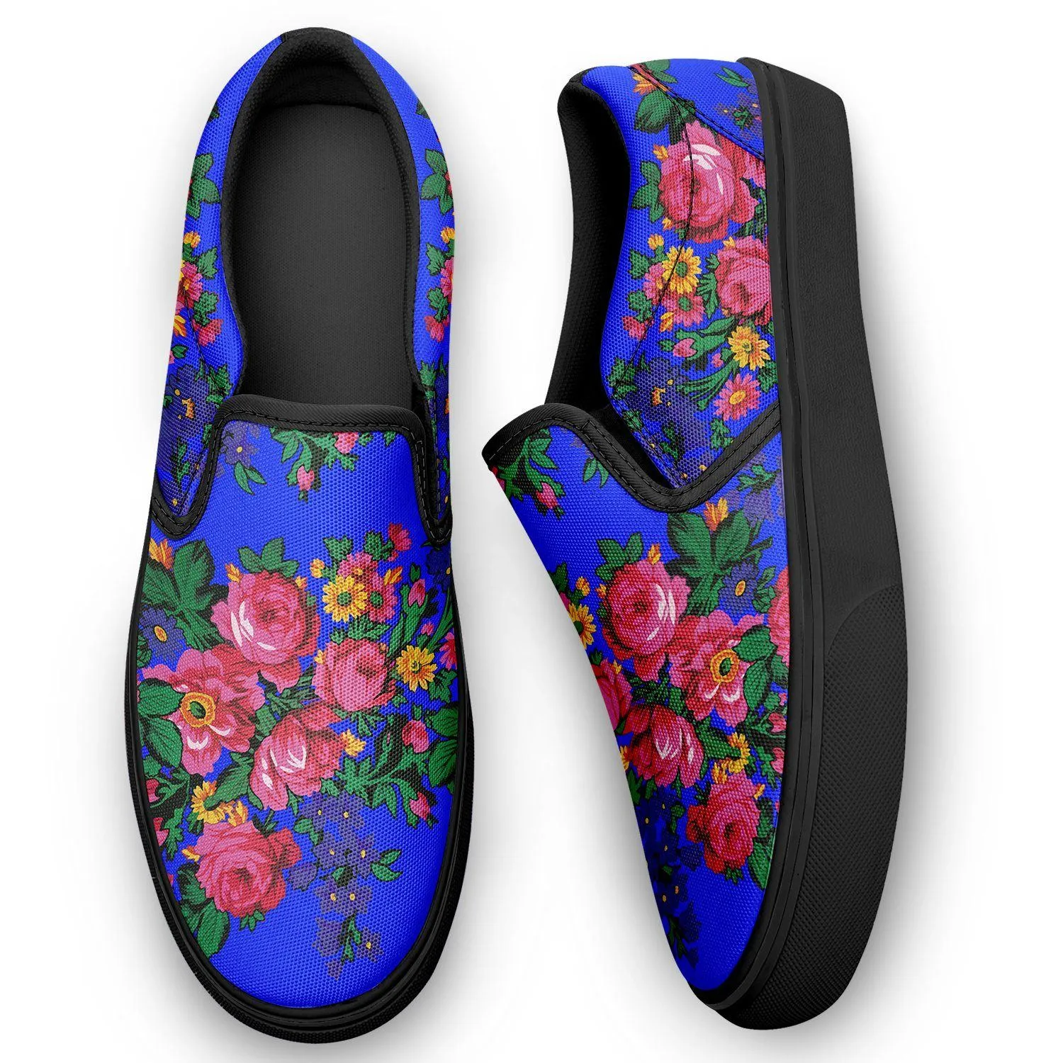 Kokum's Revenge Royal Otoyimm Kid's Canvas Slip On Shoes