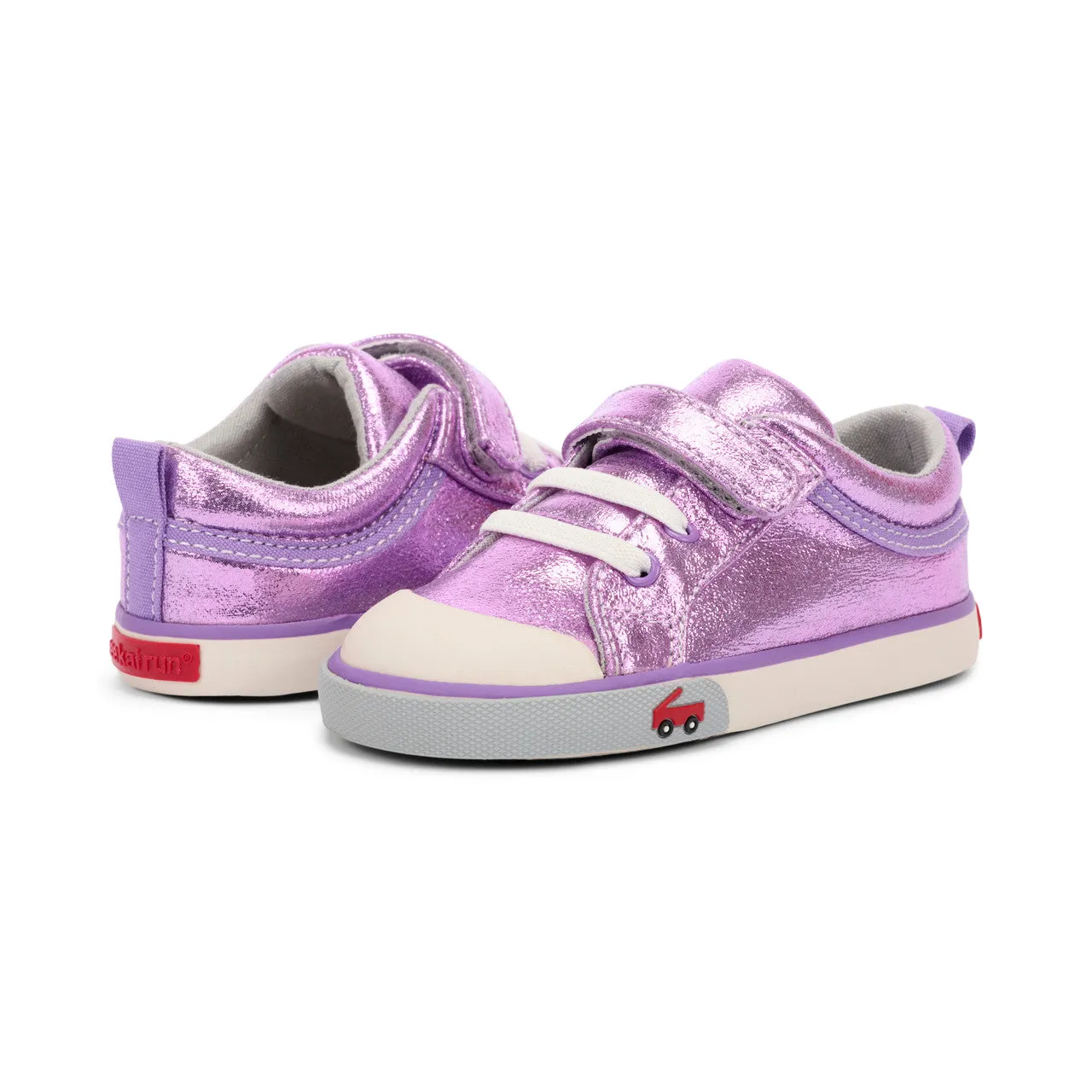 Kristin Kid's Canvas Sneaker - Purple Shimmer