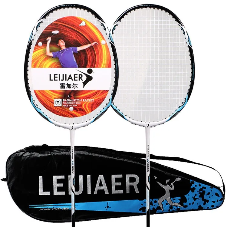 LEIJIAER 8500 Carbon Composite Badminton Racket   2 Sweatbands Set for Adults