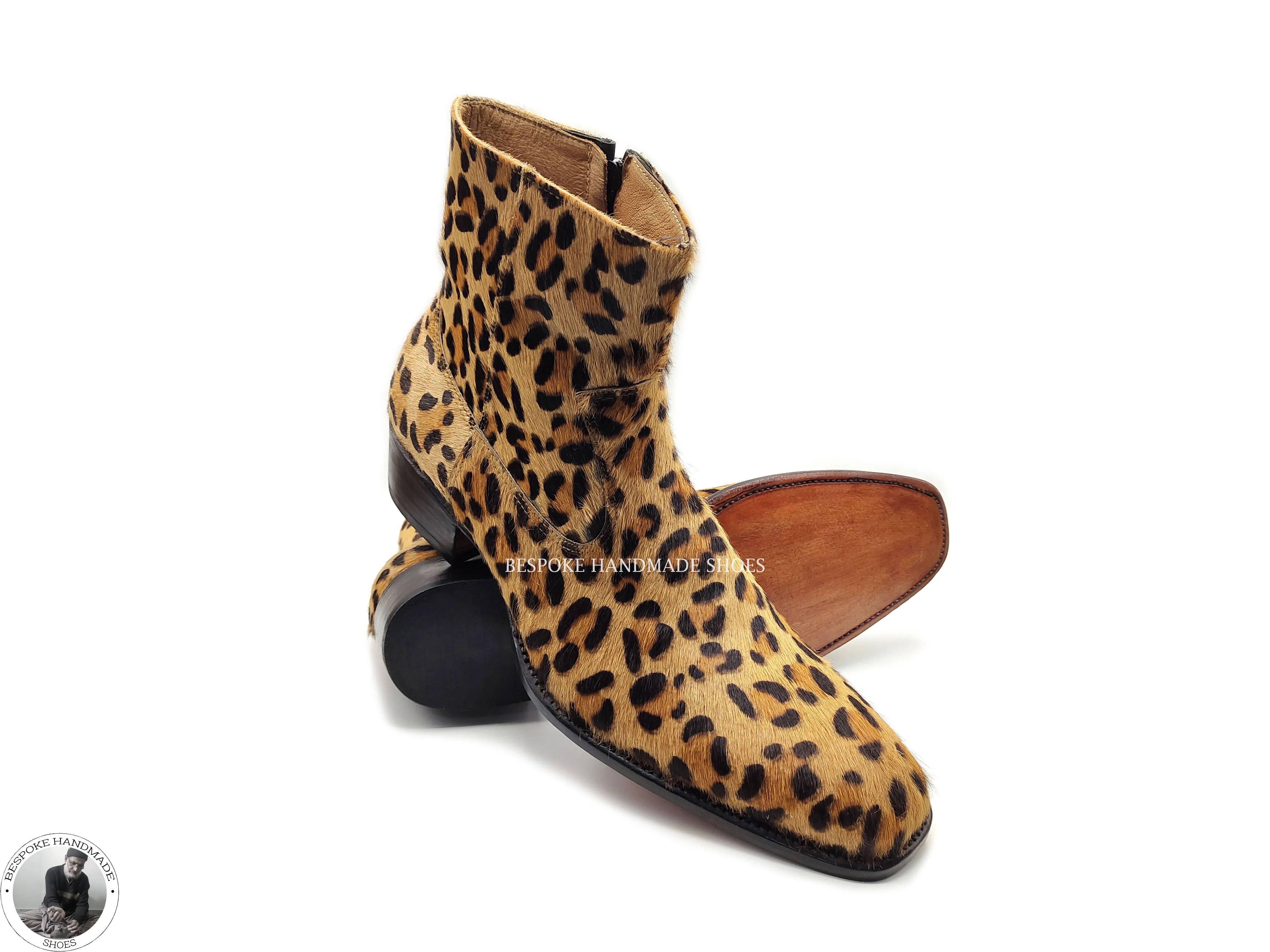 Leopard Skin Printed Leather High Quality Boot