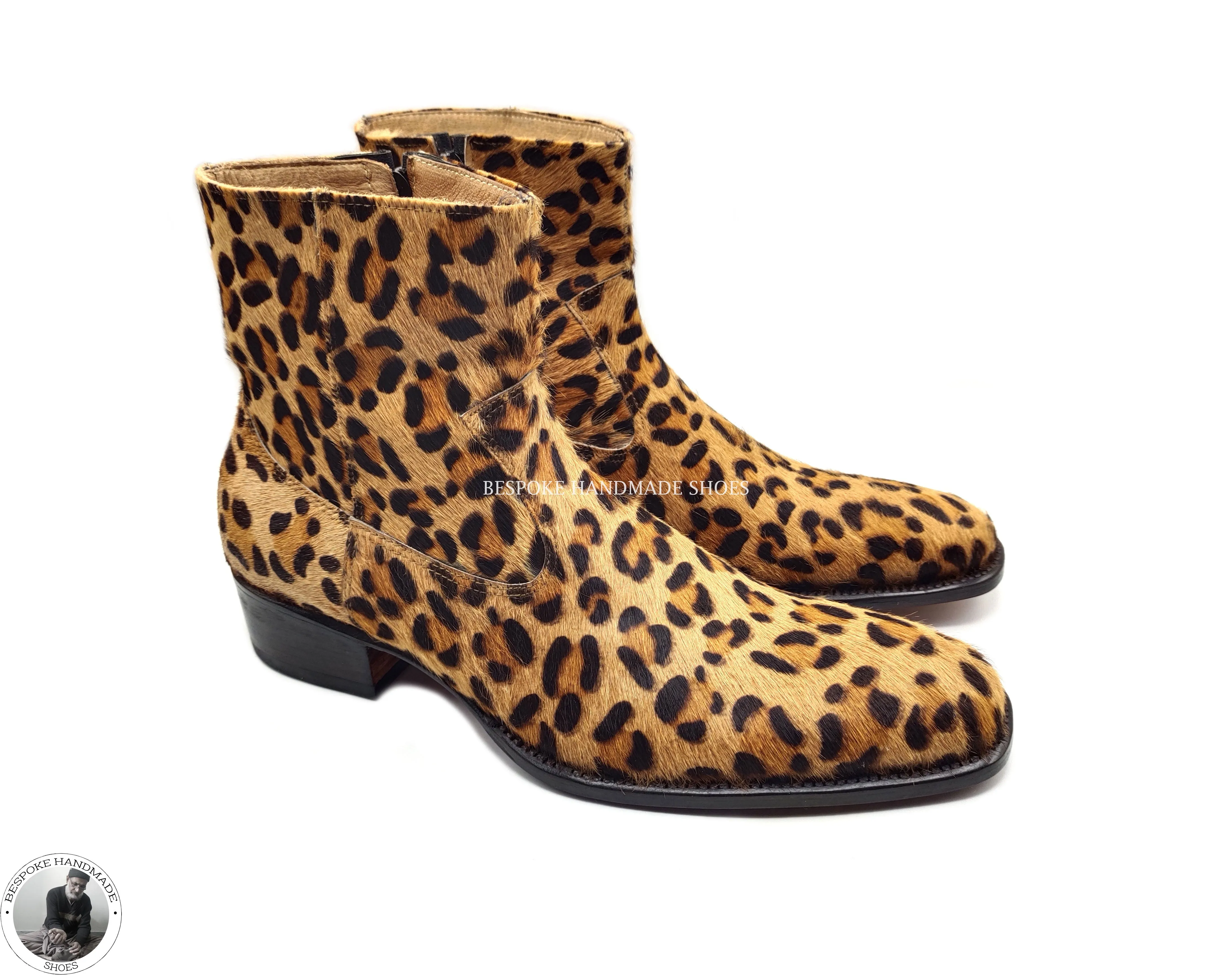 Leopard Skin Printed Leather High Quality Boot