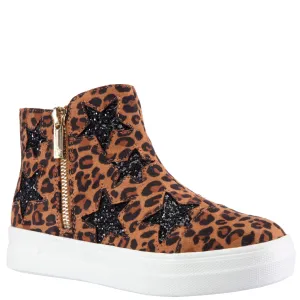 Leopard Star High Top Sneaker