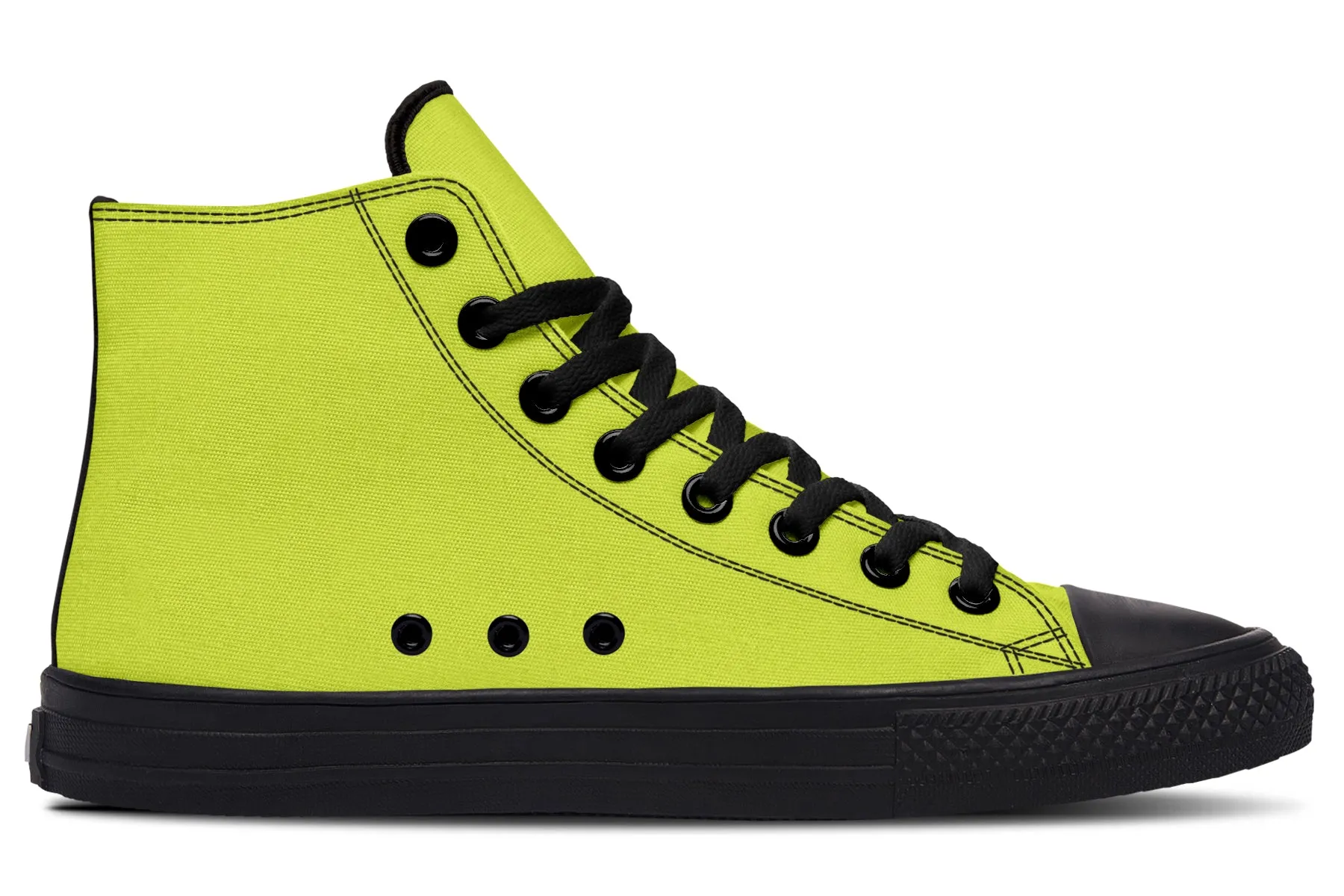 Lime Punch High Tops - Classic Premium Canvas Shoes with Comfortable and Durable Soles