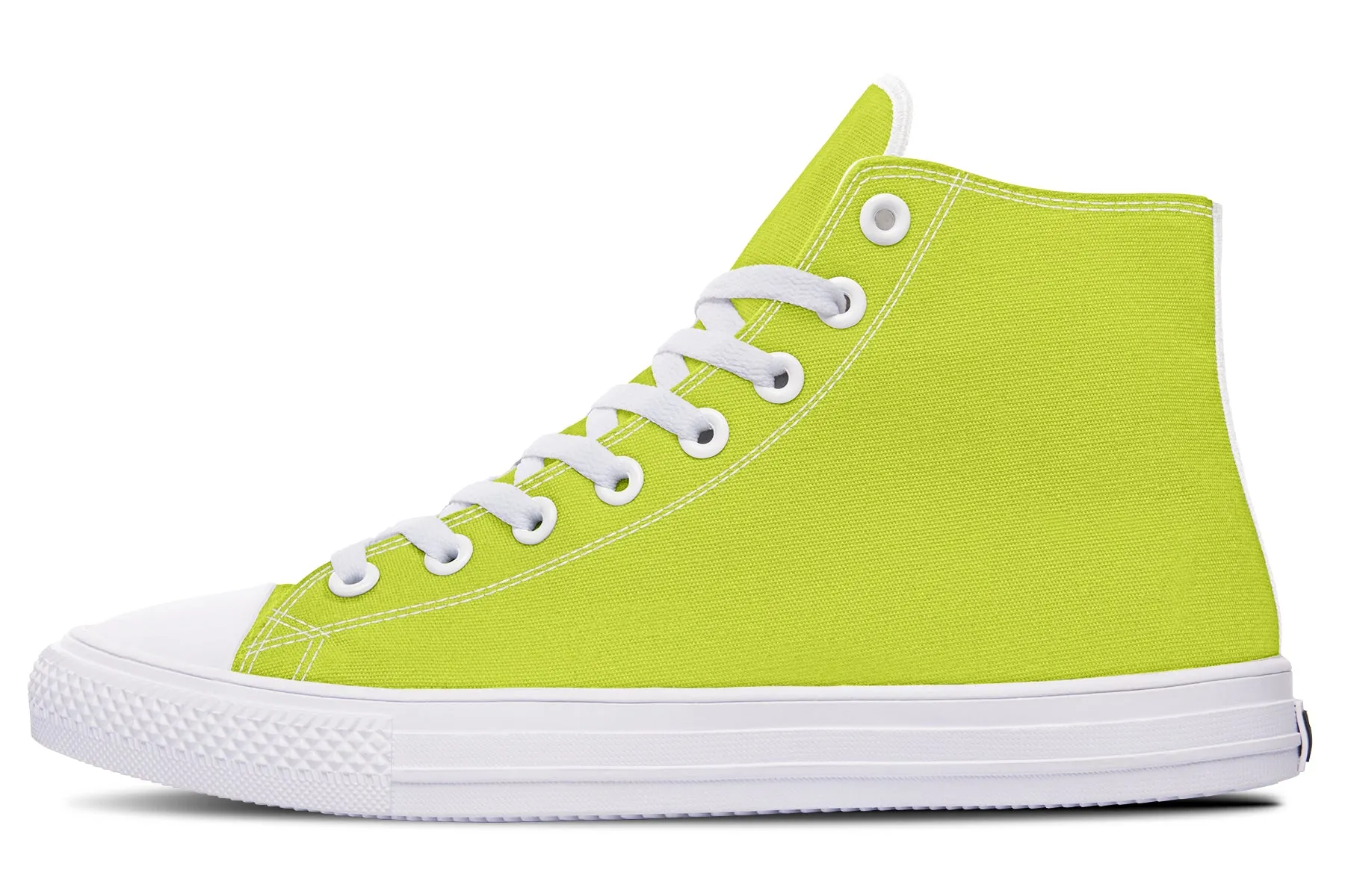 Lime Punch High Tops - Classic Premium Canvas Shoes with Comfortable and Durable Soles