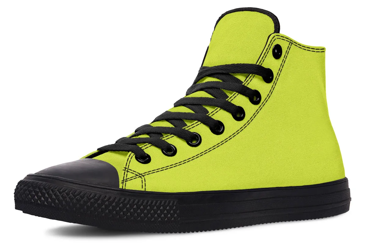 Lime Punch High Tops - Classic Premium Canvas Shoes with Comfortable and Durable Soles