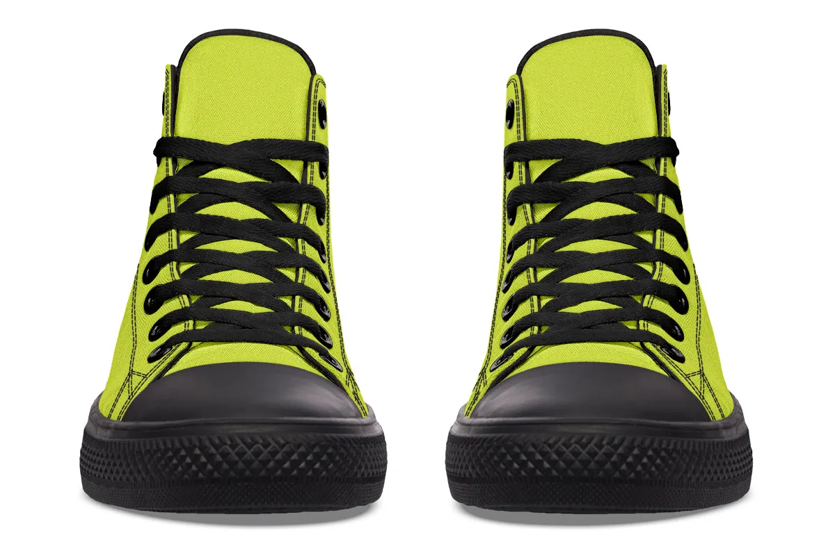 Lime Punch High Tops - Classic Premium Canvas Shoes with Comfortable and Durable Soles