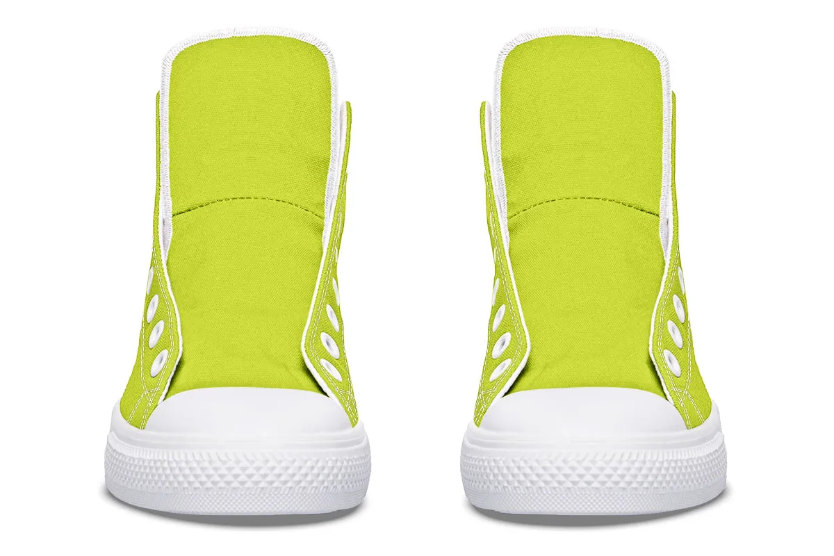 Lime Punch High Tops - Classic Premium Canvas Shoes with Comfortable and Durable Soles