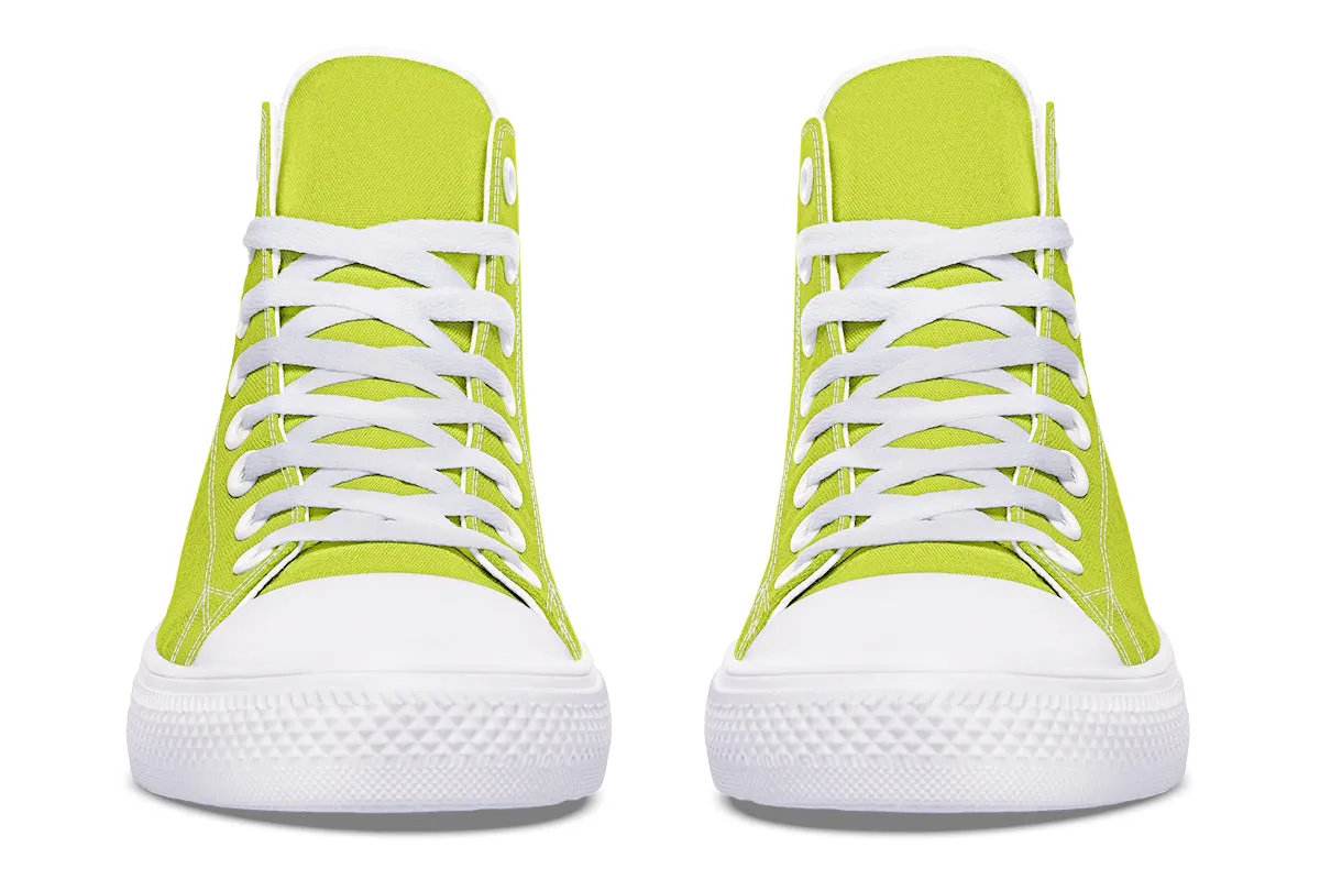 Lime Punch High Tops - Classic Premium Canvas Shoes with Comfortable and Durable Soles