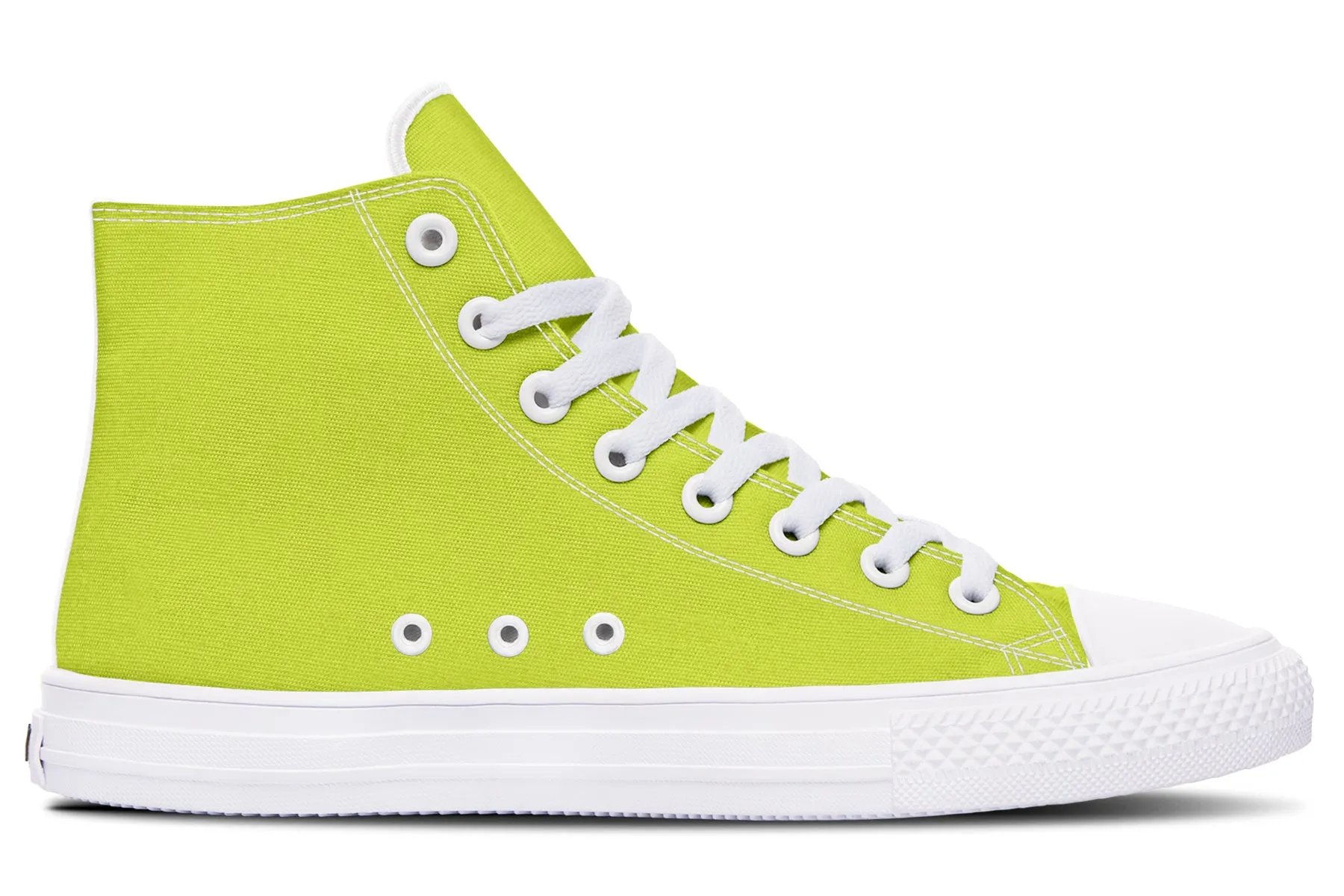 Lime Punch High Tops - Classic Premium Canvas Shoes with Comfortable and Durable Soles