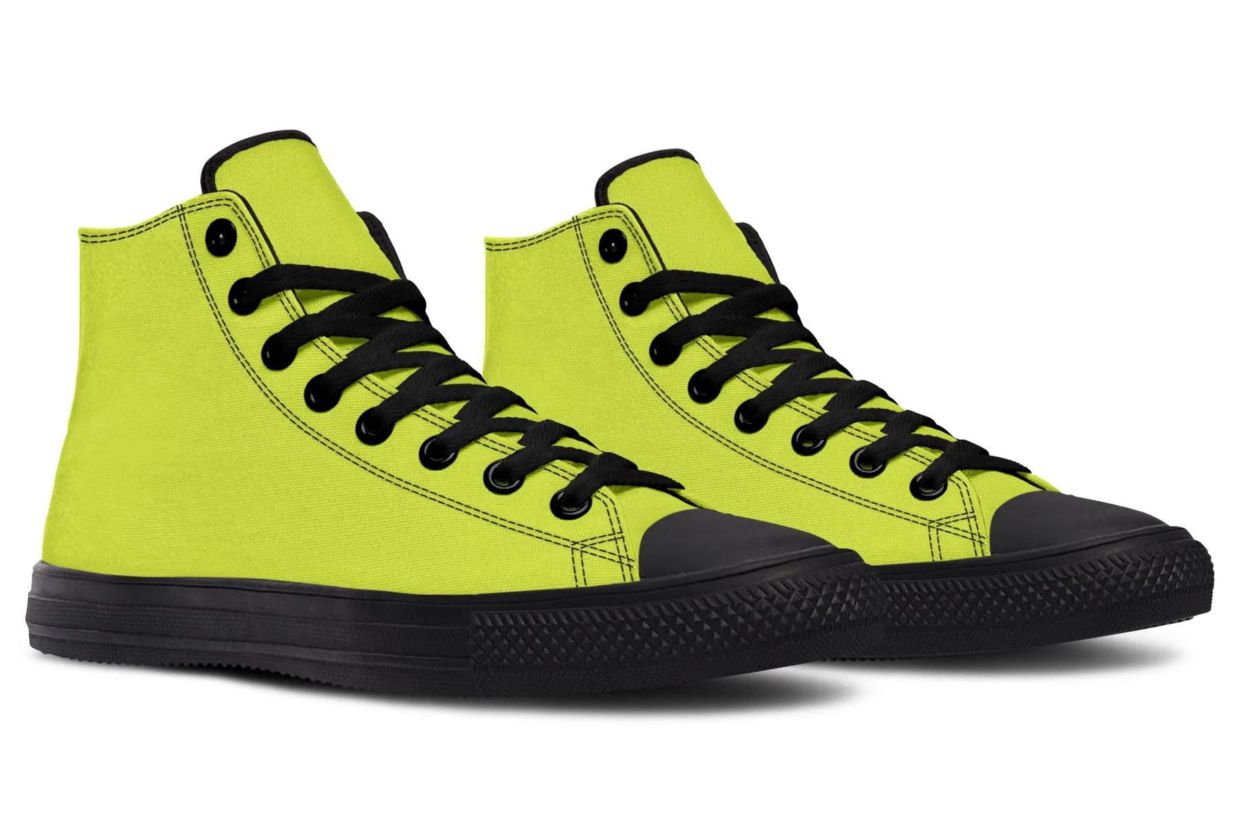 Lime Punch High Tops - Classic Premium Canvas Shoes with Comfortable and Durable Soles