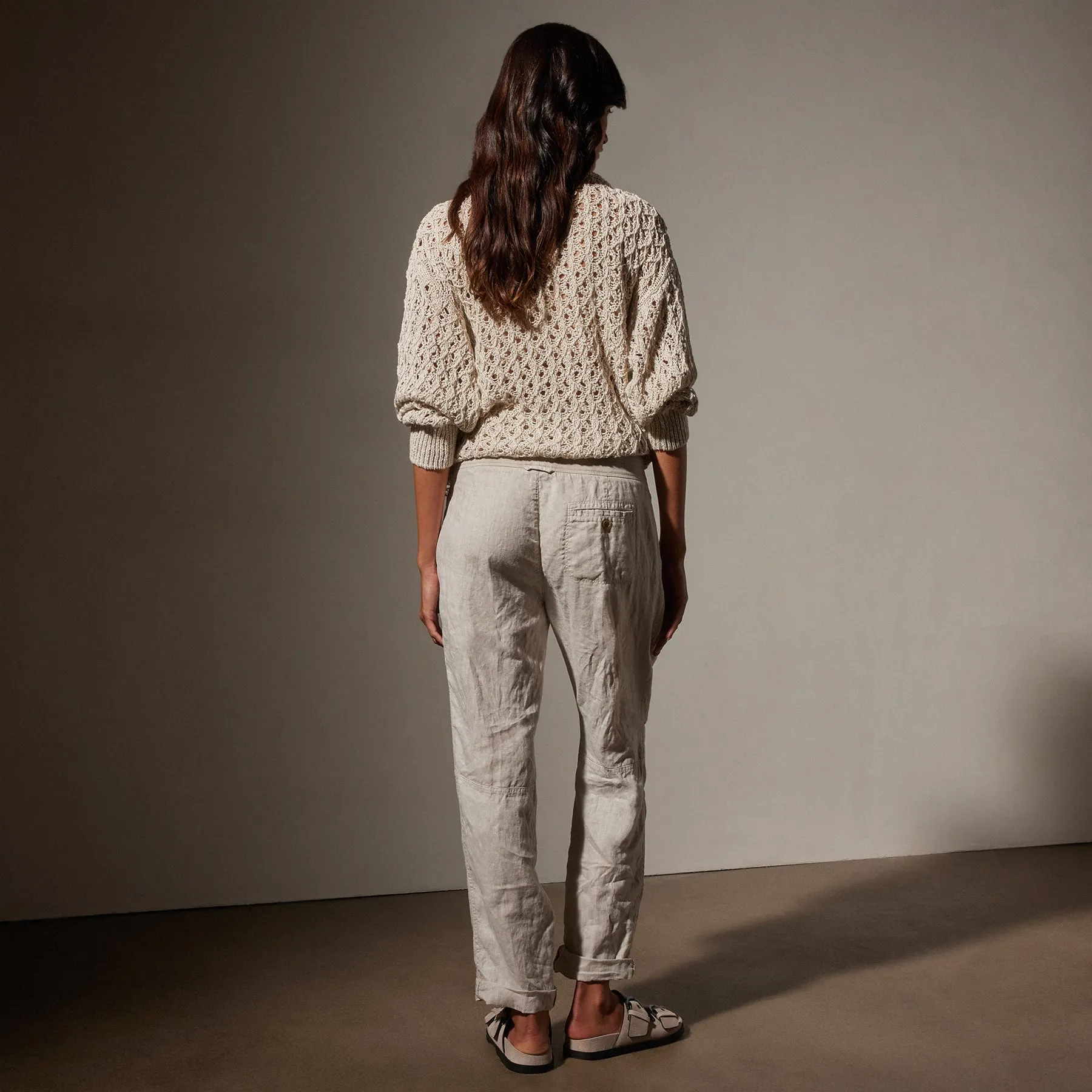 Linen Soft Drape Pant - Salt Pigment