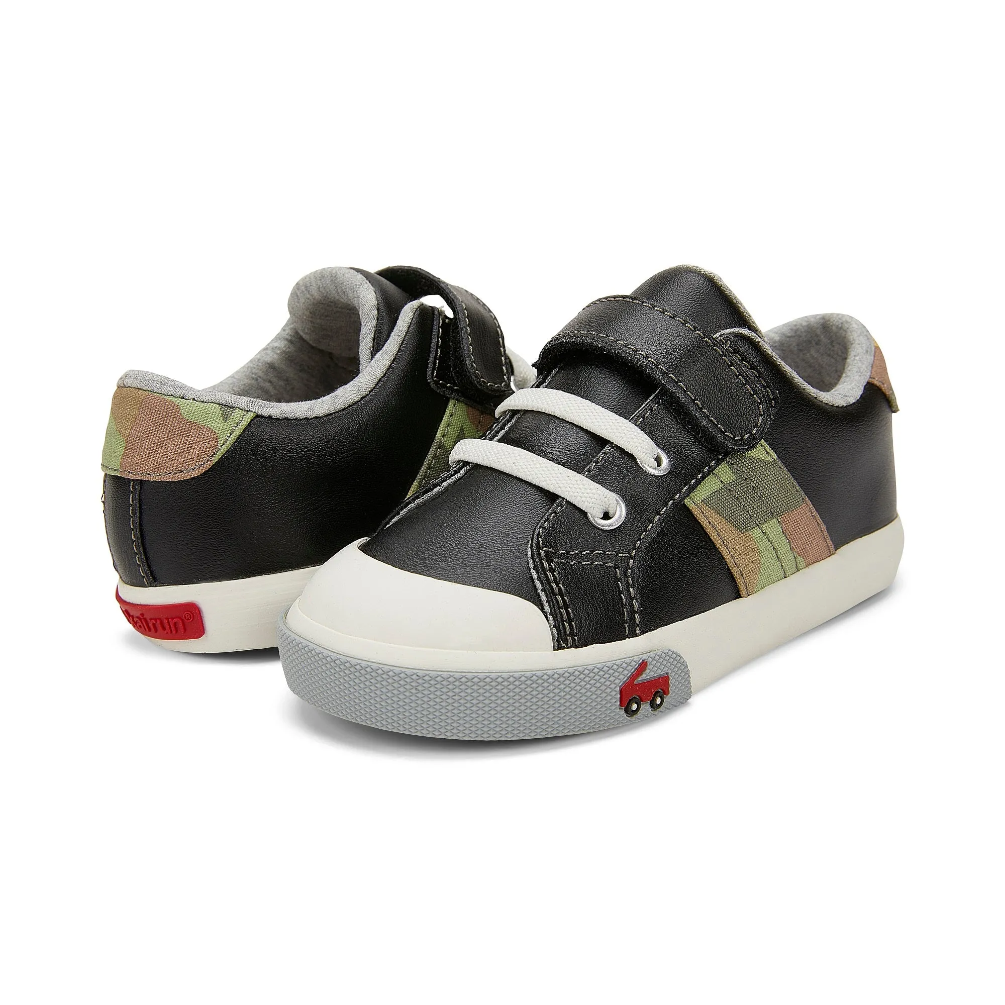 Lucci Leather Sneaker - Black/Camo Print