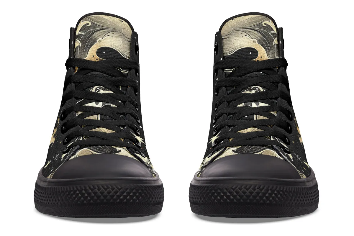 Lunar Tide High Tops - Classic Premium Canvas Shoes with Comfortable and Durable Soles