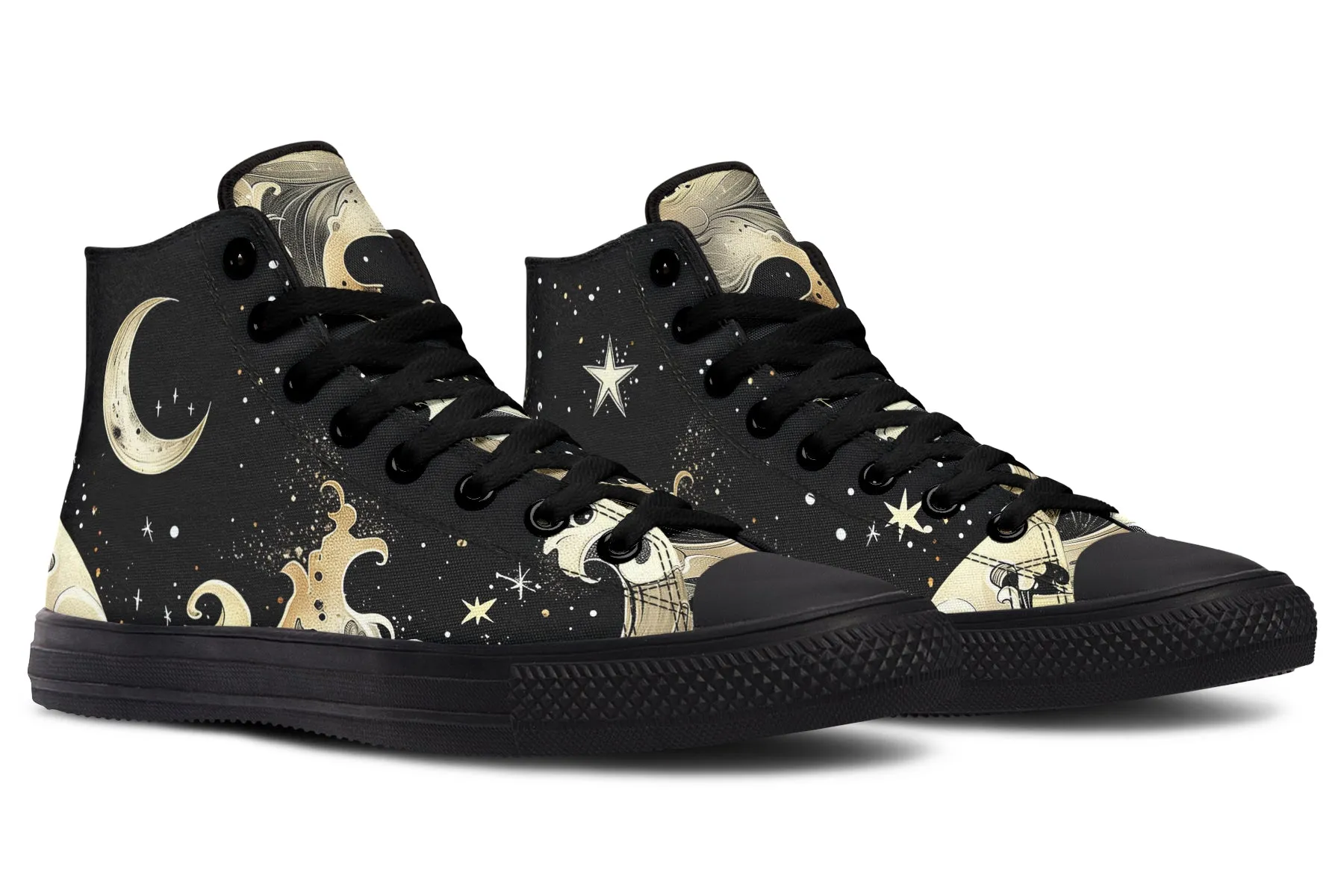 Lunar Tide High Tops - Classic Premium Canvas Shoes with Comfortable and Durable Soles