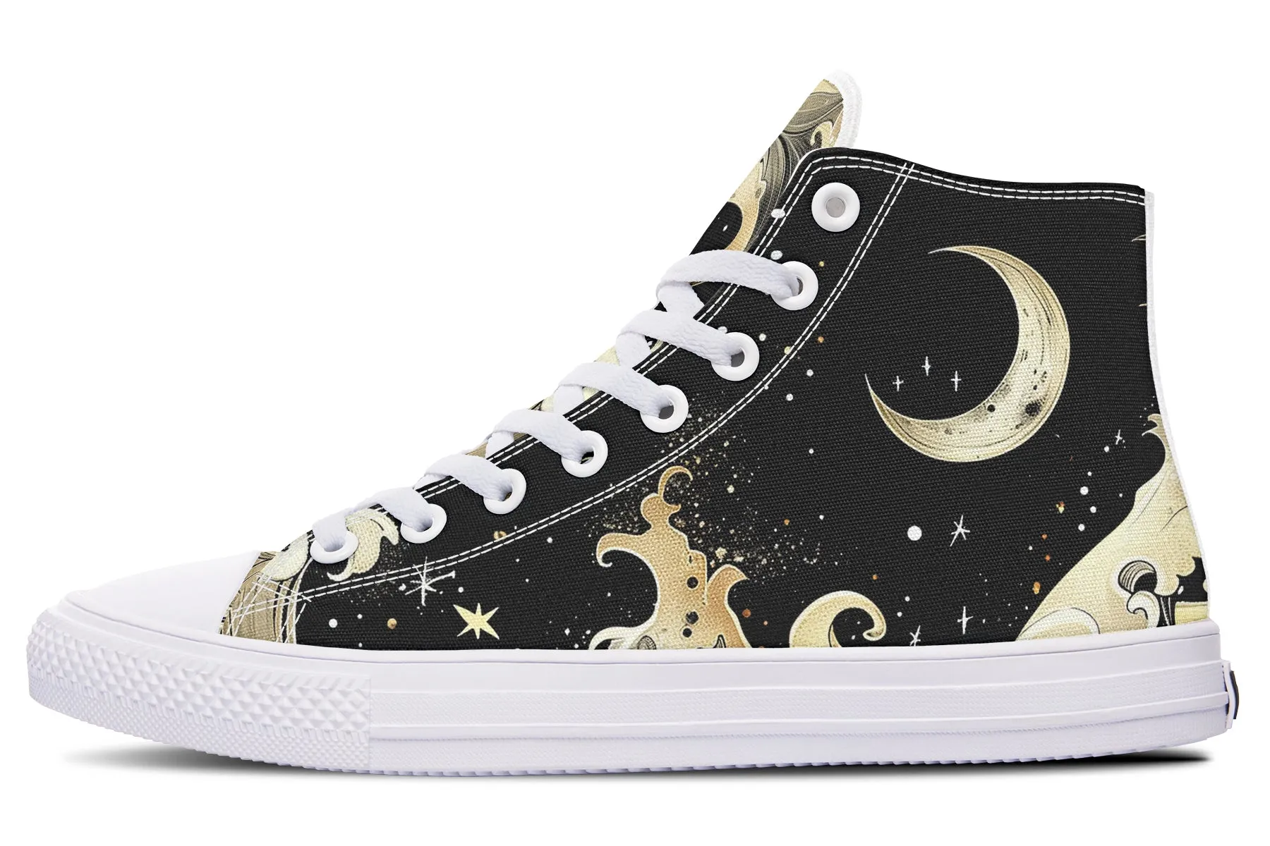 Lunar Tide High Tops - Classic Premium Canvas Shoes with Comfortable and Durable Soles