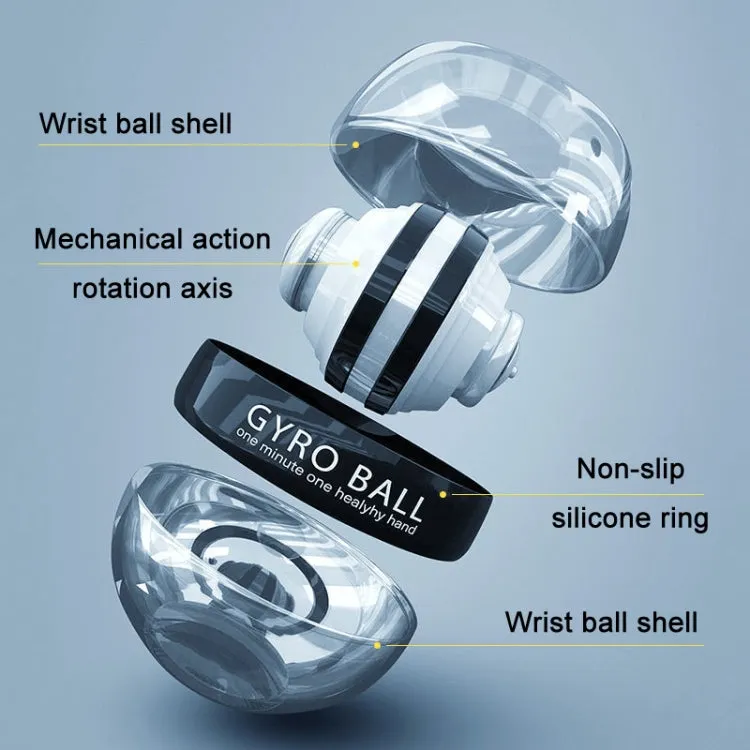 Magnetic Wrist Ball Gyro Training Decompression Fitness Device, Color: Metal With Light