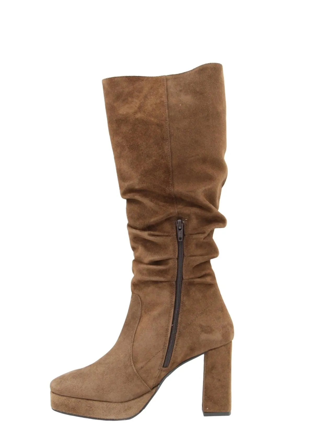 MARIAN Tan Suede Slouchy Knee Boot 15609