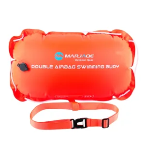 MARJAQE  Single Air Bag Safety Training Swimming Buoy with Waist Belt(Orange)