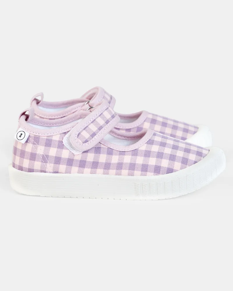 Mary Jane Canvas - Lilac Check