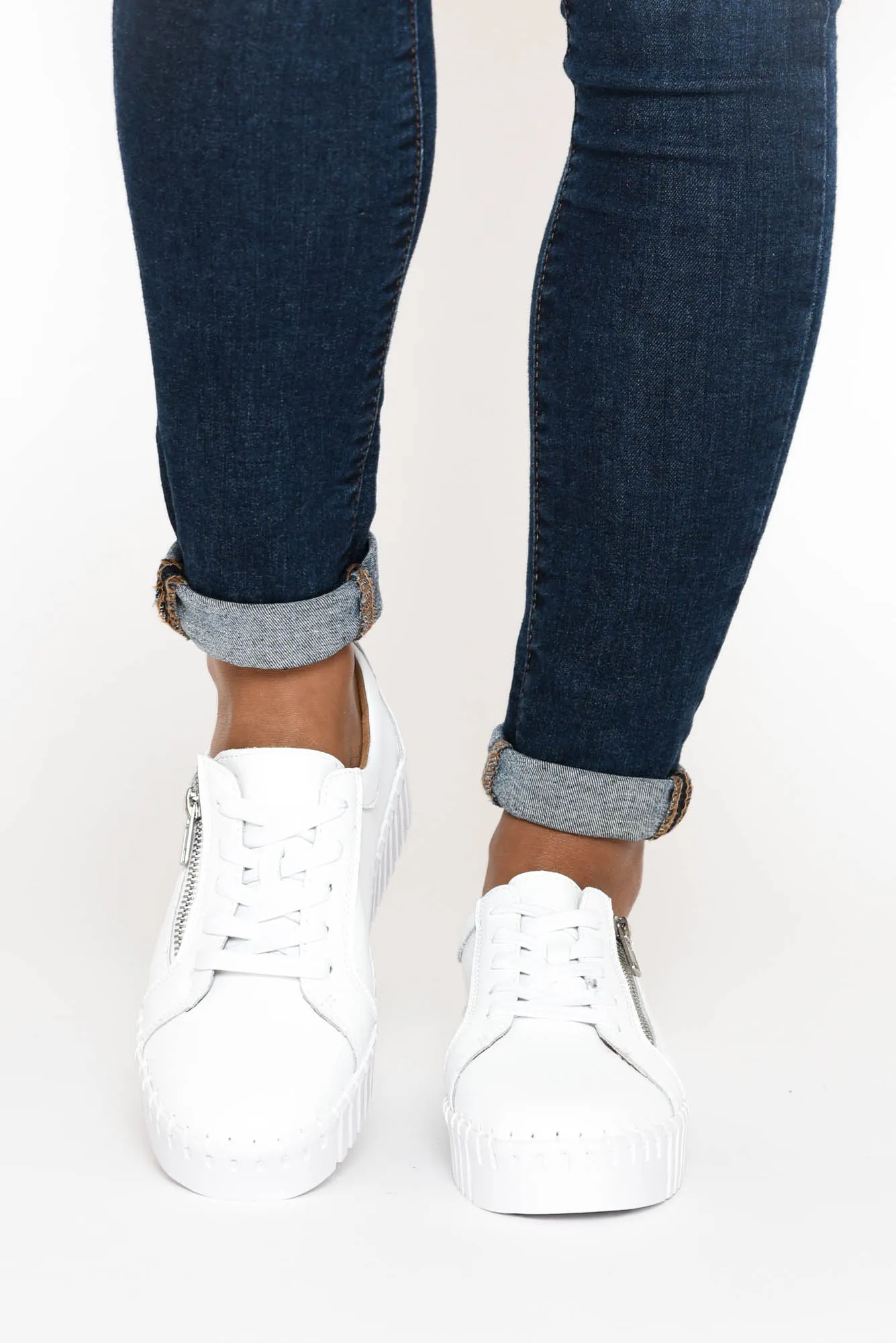 Medusa White Platform Sneaker