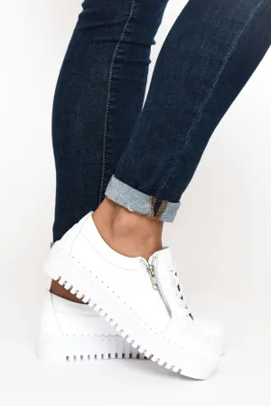 Medusa White Platform Sneaker